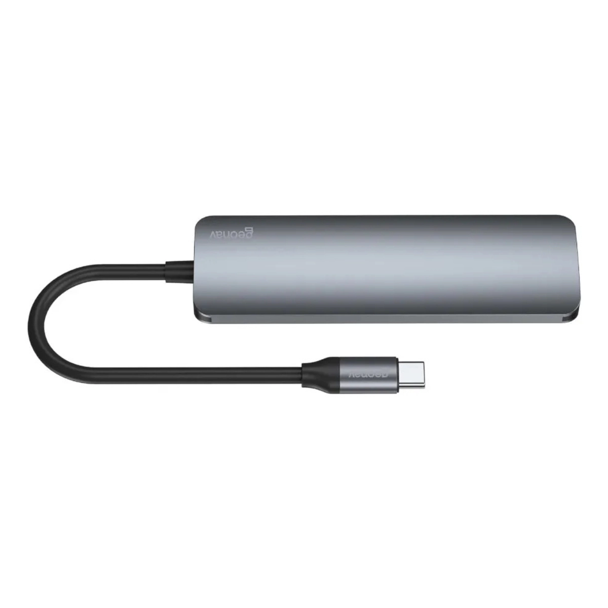 CABO ADAPTADOR HUB 4X1 USB-C 3.2 MULTIPORTAS UCA12 GEONAV CINZA
