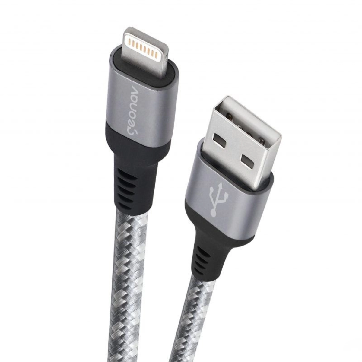 CABO DE CARREGADOR LIGHTNING MFI NYLON REFORÇADO 1,5MT TITANIUN