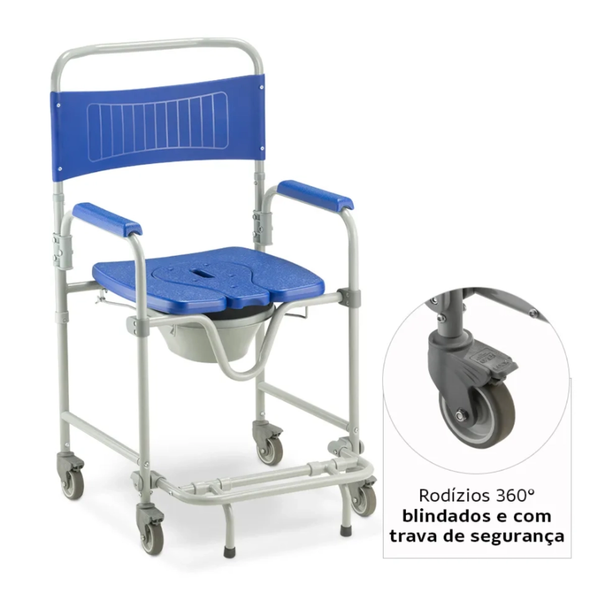 Cadeira de Banho Dobrável e Desmontável até 150 Kg D45 Dellamed