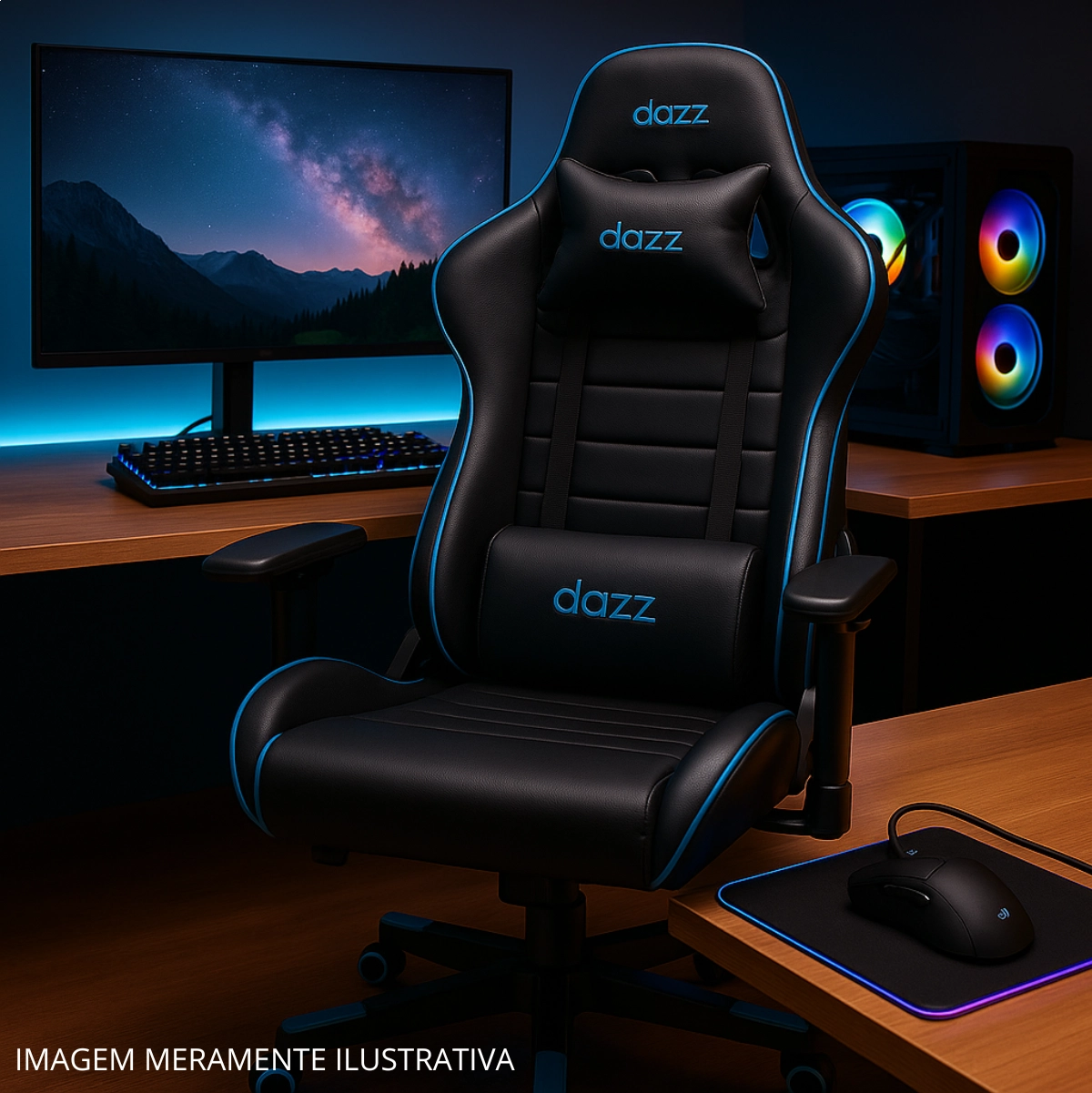 Cadeira Gamer Prime-x V2 Preto/azul