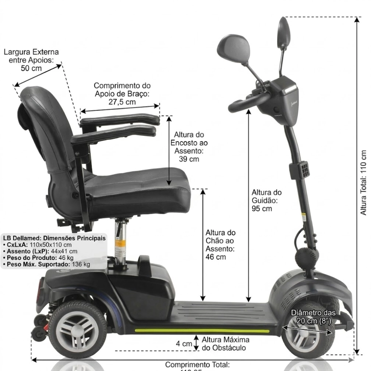 Cadeira Motorizada Scooter Lb Light