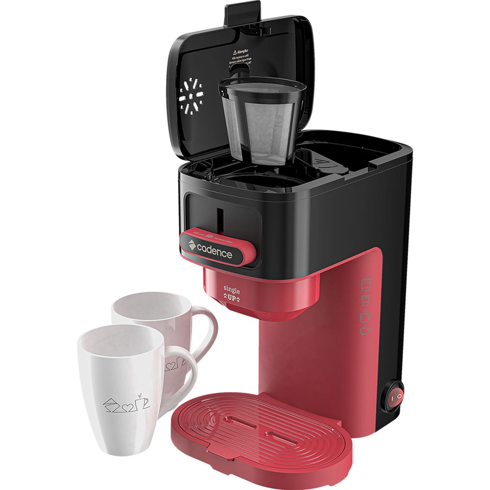 CAFETEIRA CADENCE SINGLE UP VERMELHA 300ML 127V