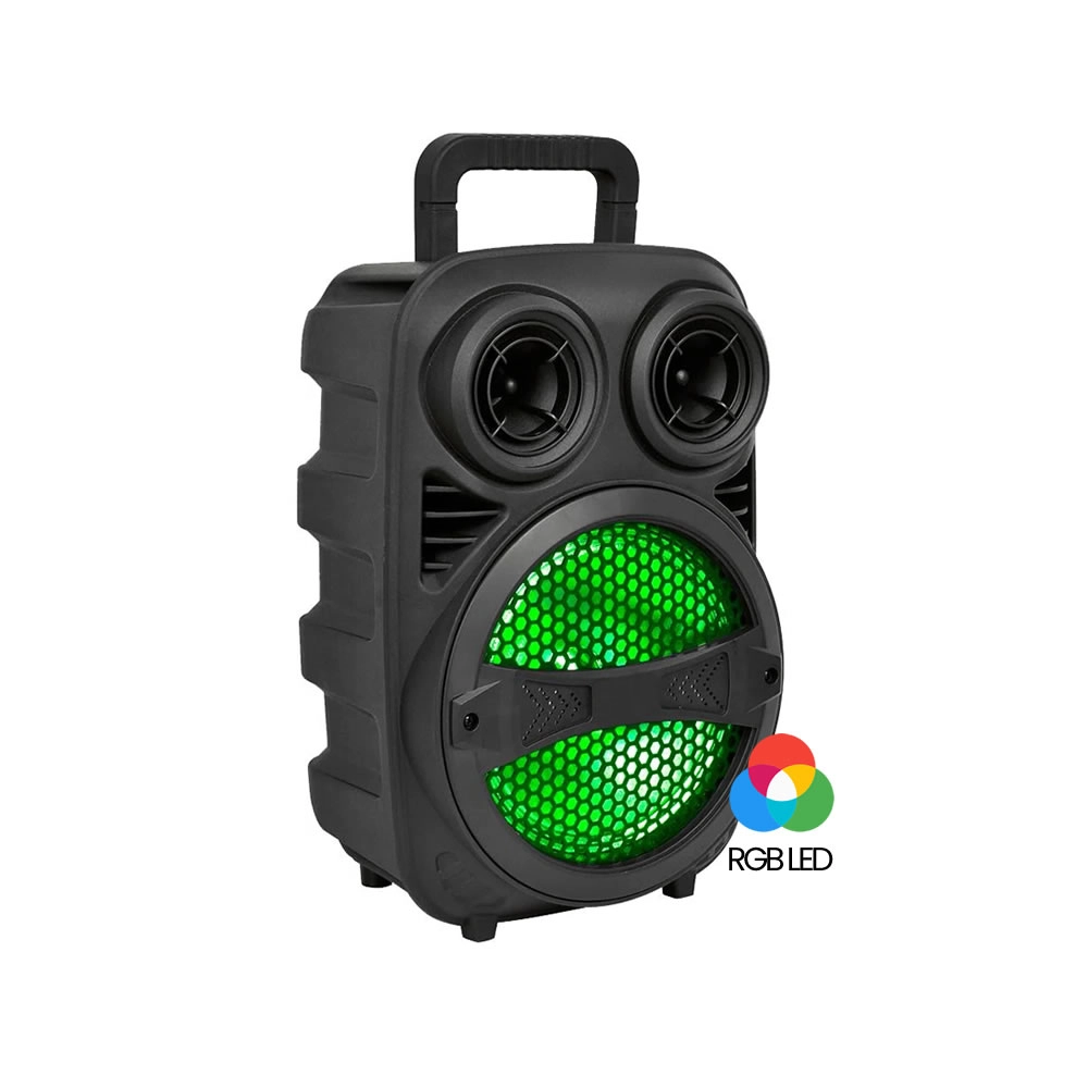 Caixa de Som Amplificada Bluetooth 08 180w Usb Sd Fm Rgb