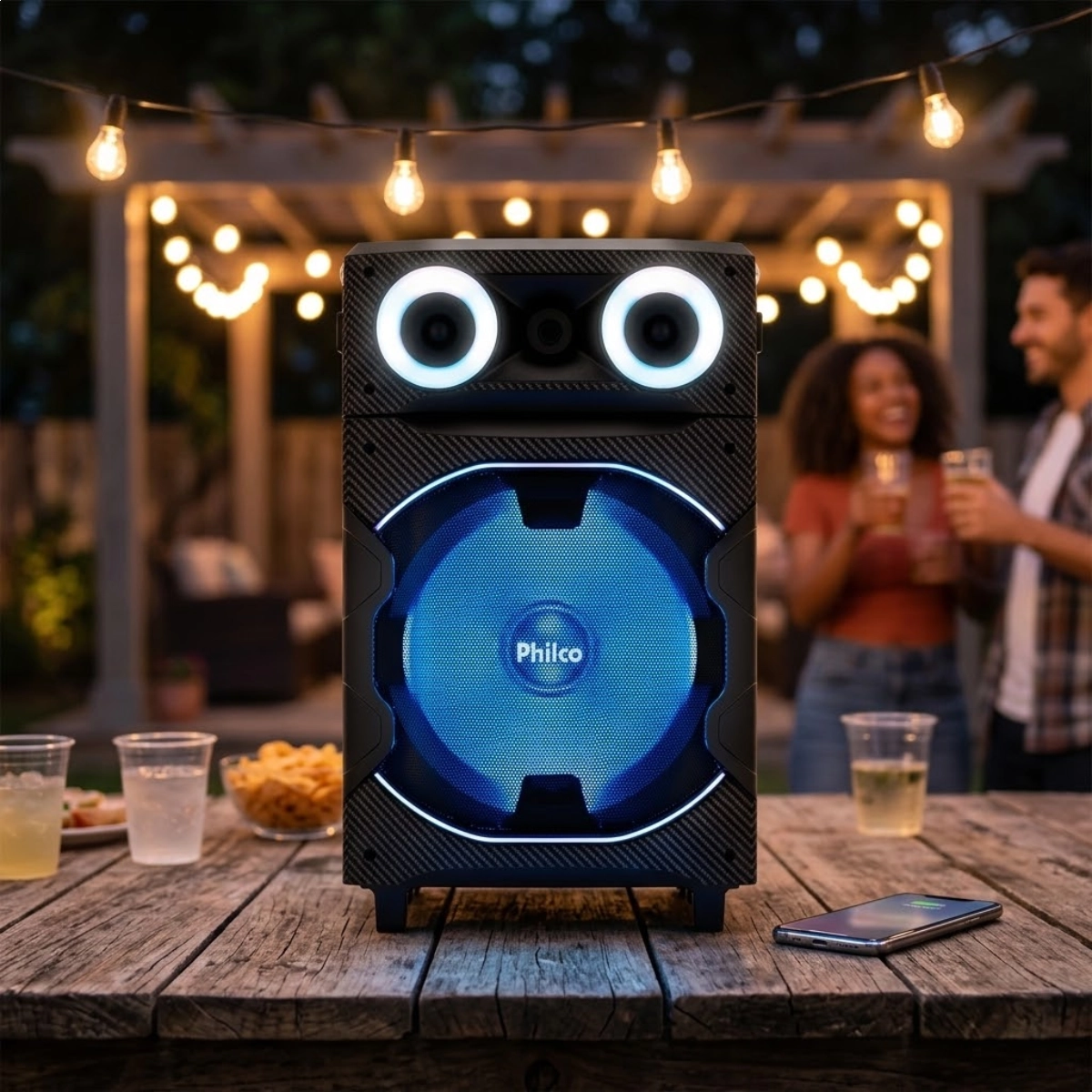 CAIXA DE SOM AMPLIFICADA PHILCO PCX7300 1700W BLUETOOTH CAIXA DE SOM AMPLIFICADA PHILCO PCX7300 1700W BLUETOOTH