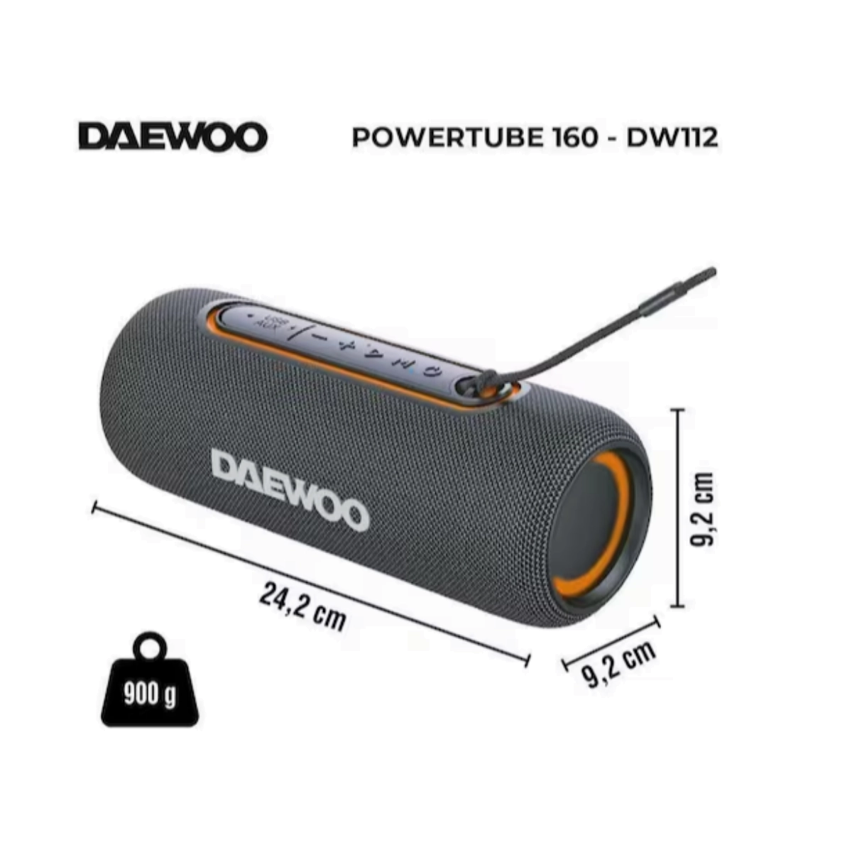 Caixa De Som Bluetooth Portátil Powertube160 Dw112 Daewoo