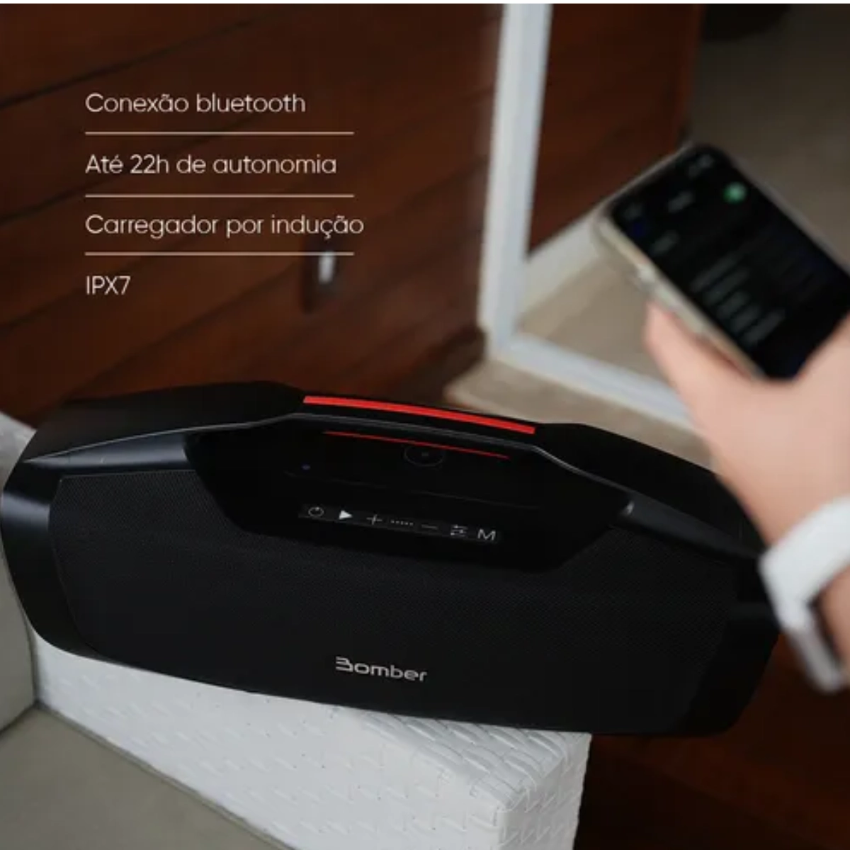 CAIXA DE SOM PORTÁTIL BOMBERBOX PRO 4 BLUETOOTH TWS