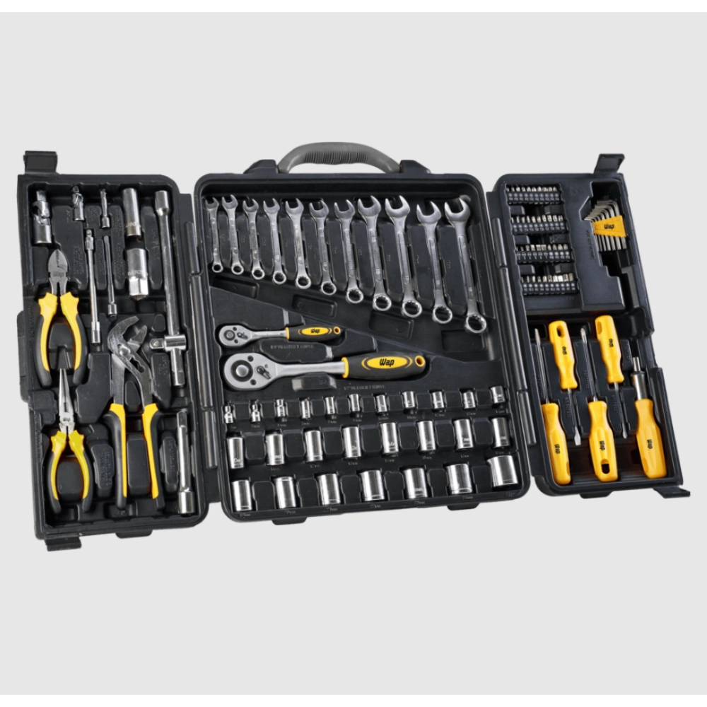 Caixa Jogo de Ferramentas 110 Peças Aço Cromo Vanádio Completo Maleta para Mecânico Profissional Wf Caixa Jogo de Ferramentas 110 Peças Aço Cromo Vanádio Completo Maleta para Mecânico Profissional Wf