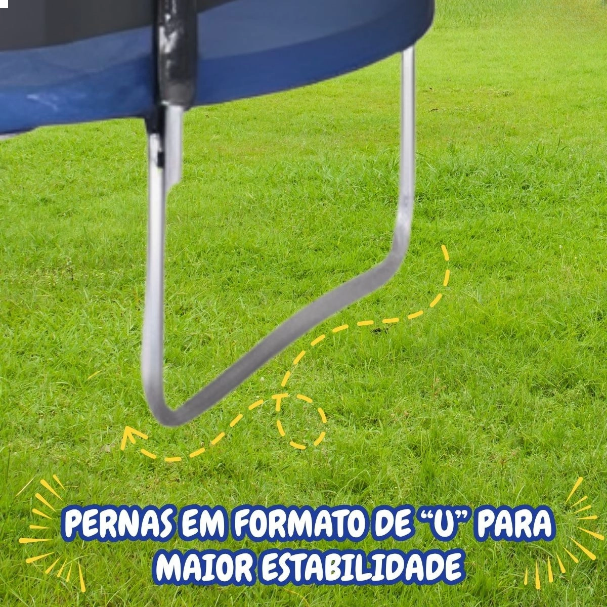 CAMA ELASTICA CIRCUALR INFANTIL 180CM AZUL AÇO GALVANIZADO