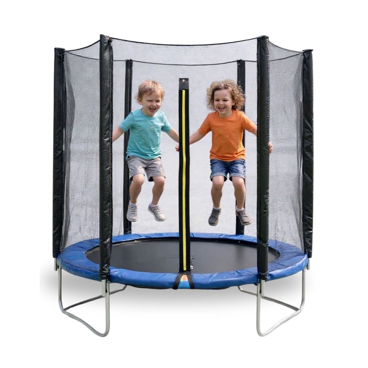 CAMA ELASTICA CIRCUALR INFANTIL 180CM AZUL AÇO GALVANIZADO