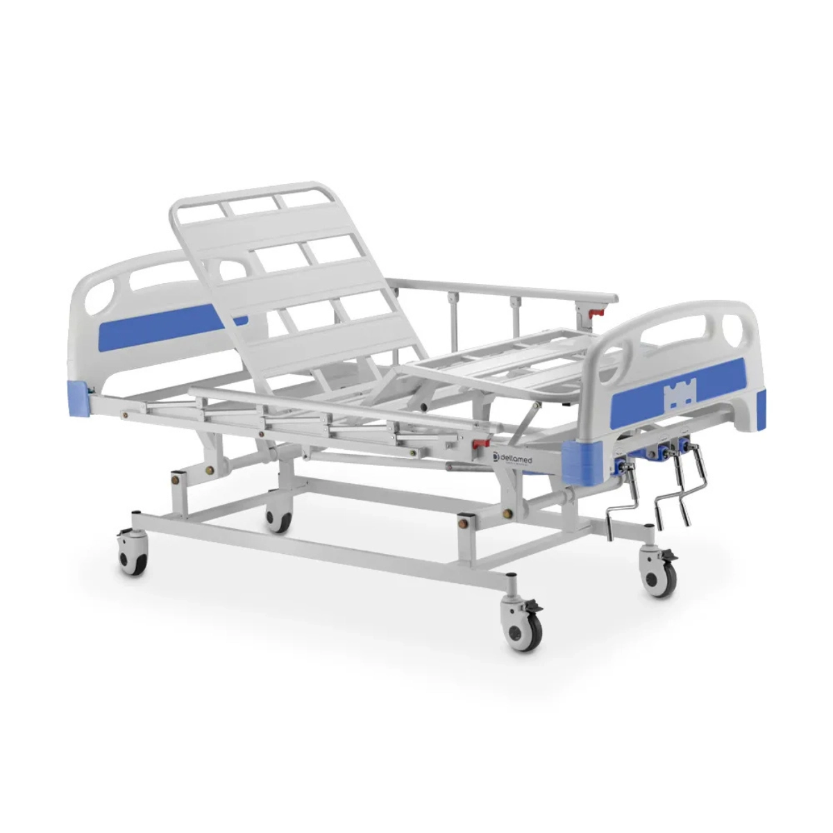 CAMA HOSPITALAR DX3 DELLAMED AÇO CARBONO 200KG COM GIRO 360 5 POSIÇÕES