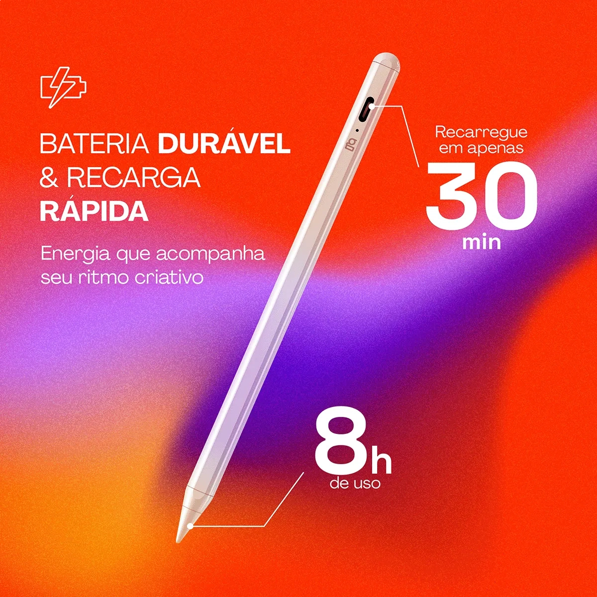 CANETA PENCIL DIGITAL PARA IPAD CAPACITIVA STYLUS 1,5MM GEONAV