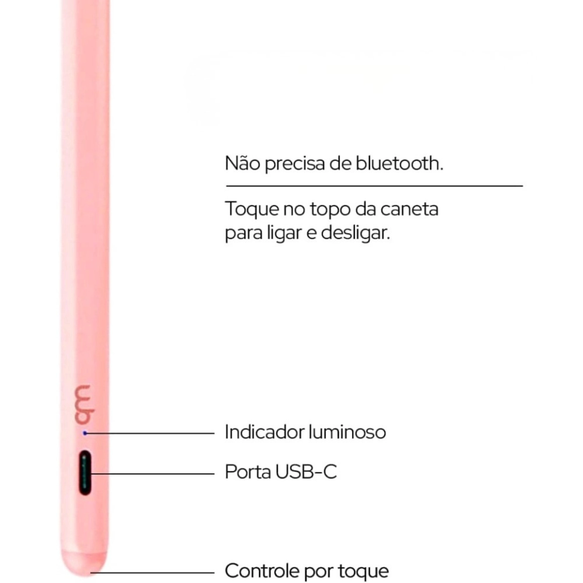 CANETA PENCIL WB PARA IPAD COM PALM REJECTION E PONTA DE 1.0MM CANETA PENCIL WB PARA IPAD COM PALM REJECTION E PONTA DE 1.0MM