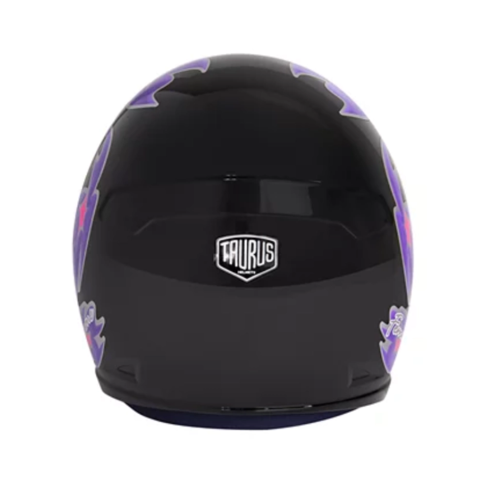 Capacete Aberto Taurus Wind Visor Femme Ii Preto Brilhante e Roxo - Numero 56