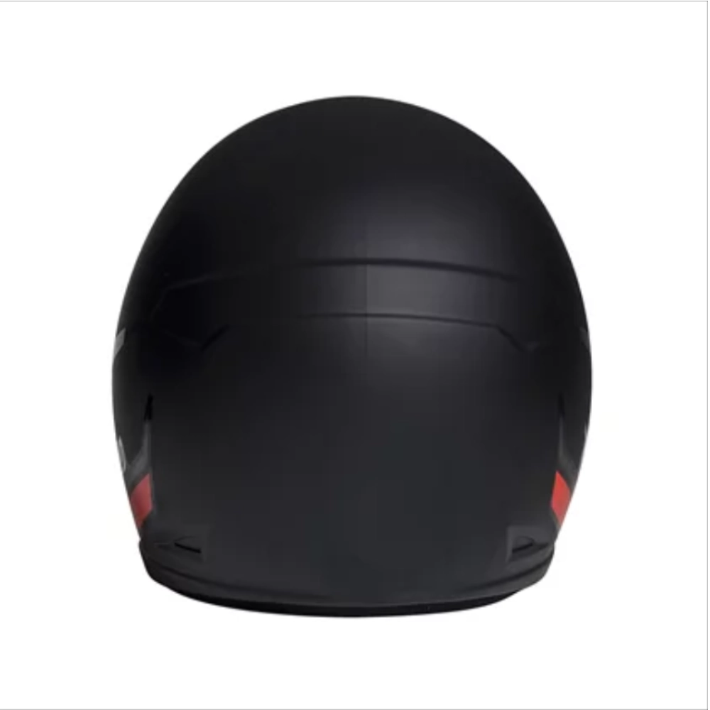 Capacete Aberto Taurus Wind Visor Preto Fosco e Vermelho Tamanho do Capacete 58