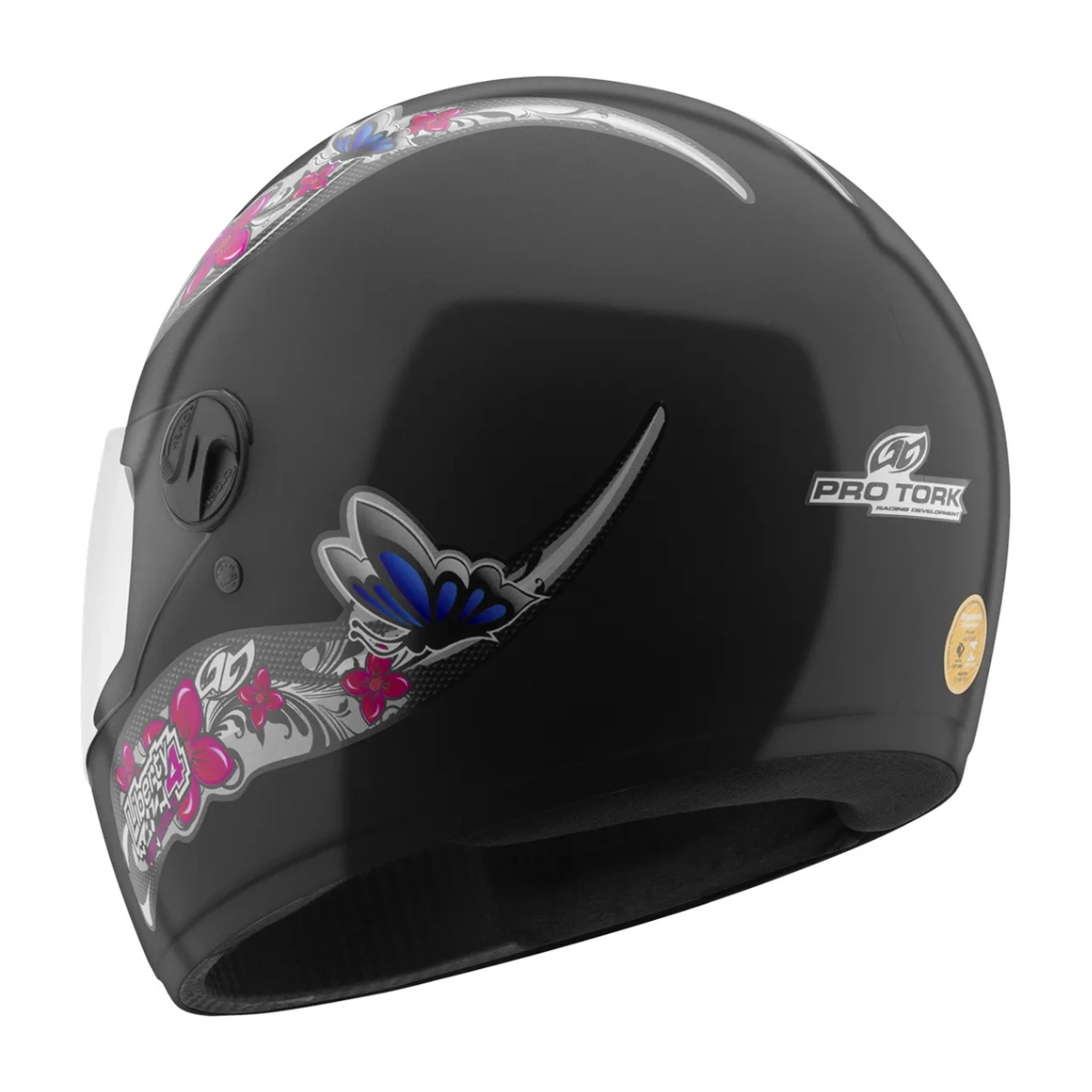 CAPACETE DE MOTO LIBERTY 4 GIRLS PROTORK 58 FECHADO PRETO
