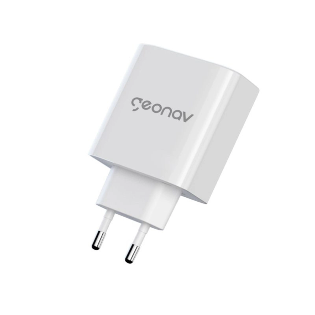 CARREGADOR DE TOMADA GEONAV SUPER POWER GAN DUO USB-C X USB-A 2 PORTAS