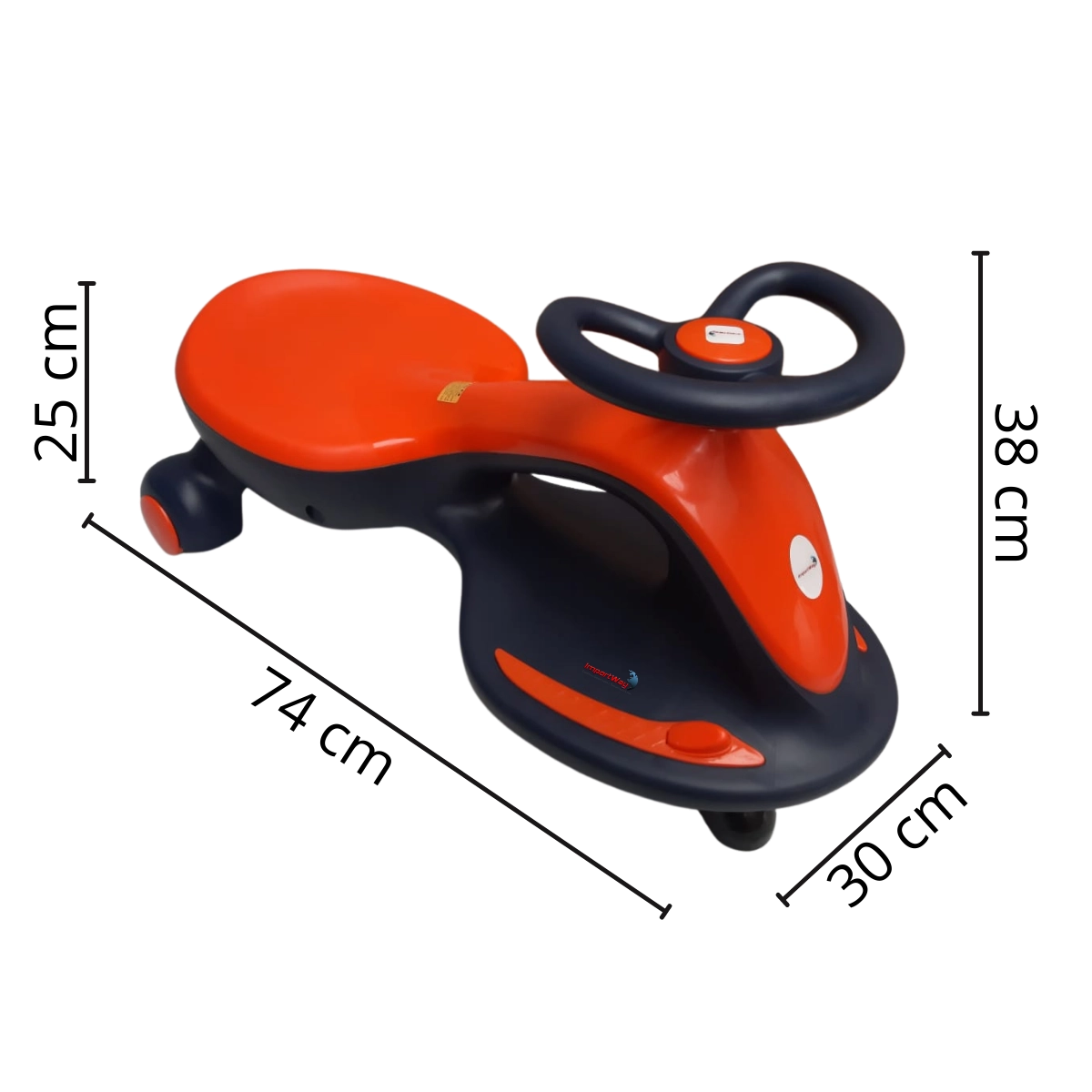 CARRINHO DE ROLIMÃ ELÉTRICO INFANTIL LARANJA - IMPORTWAY