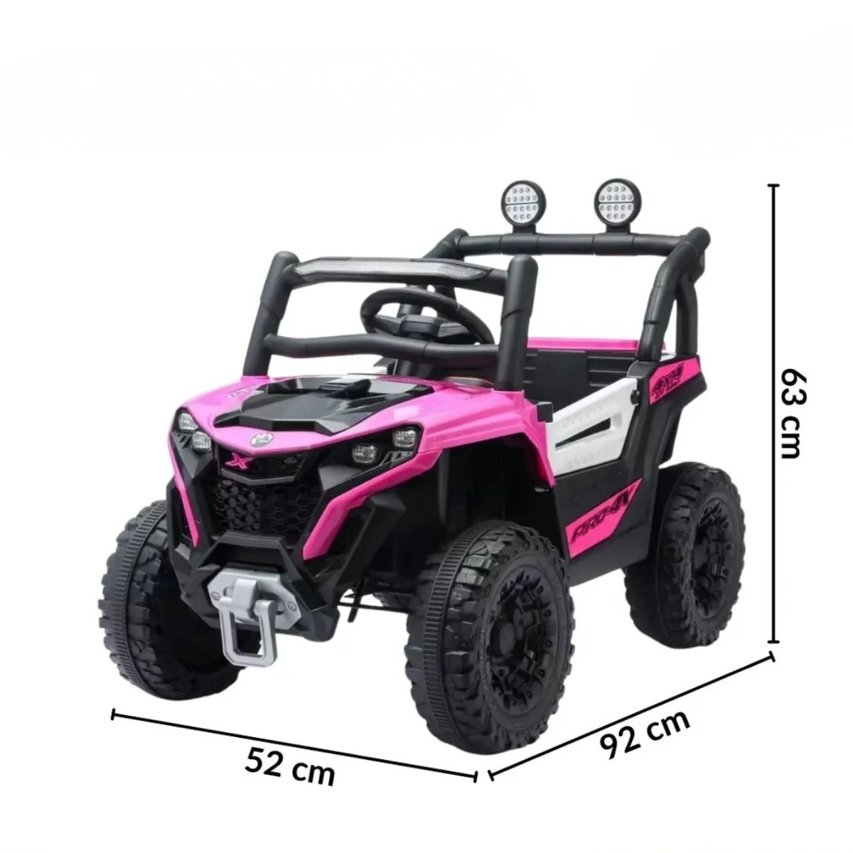 CARRINHO ELÉTRICO UTV INFANTIL 12V LUZ SOM IMPORTWAY ROSA