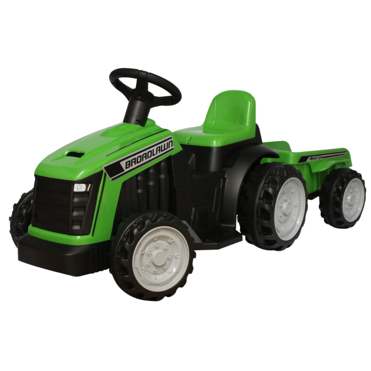 Carrinho Mini Trator Infantil Elétrico Verde 6v com Reboque Importway