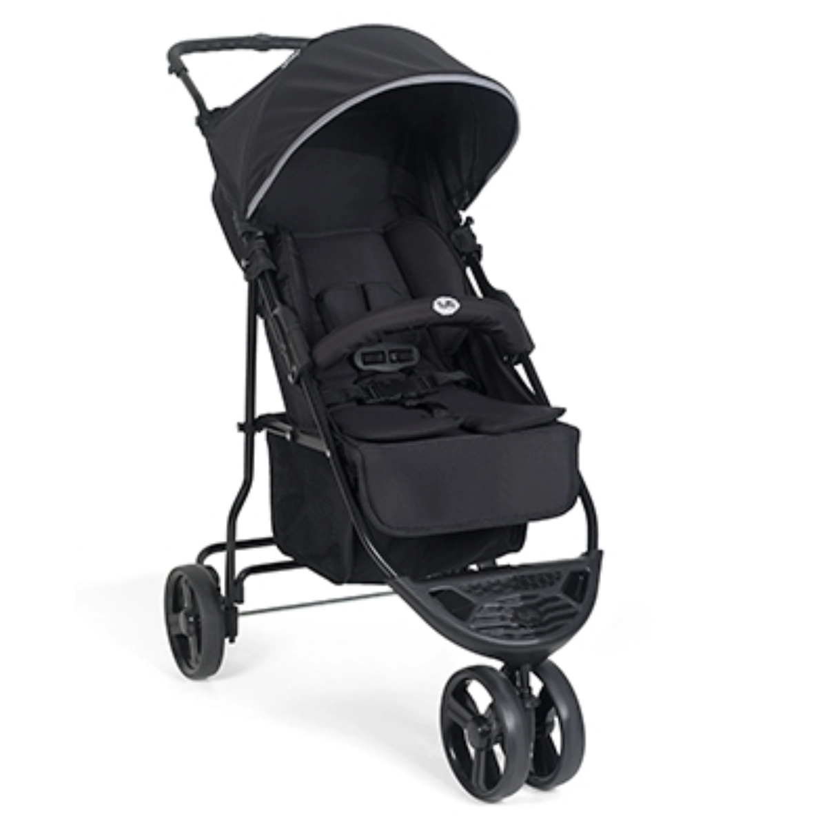 Carrinho Tutti Baby Hórus II Preto/Cinza 3 Rodas com Encosto Reclinável