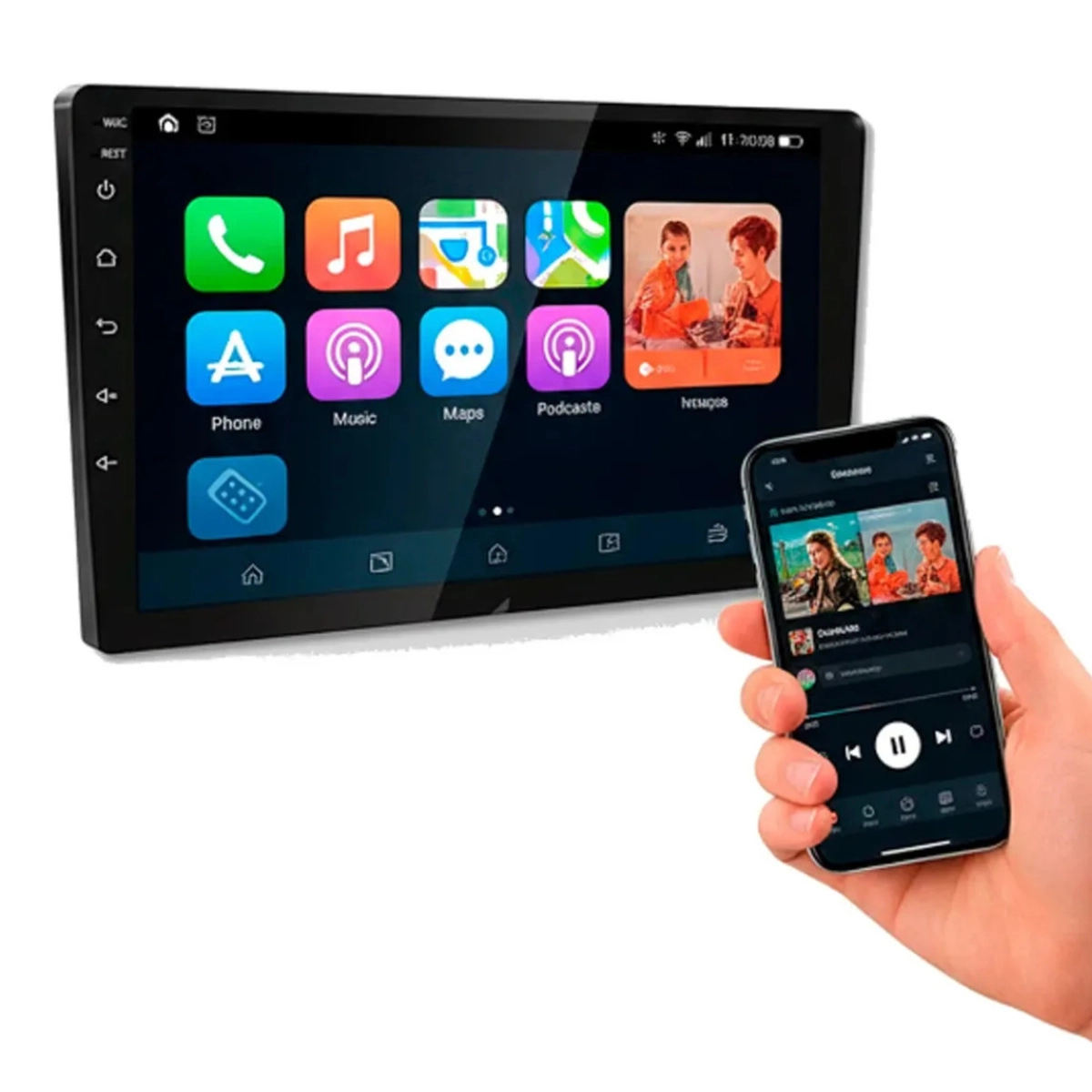 CENTRAL MULTIMIDIA MP5 9 POLEGADAS SEM FIO ANDROID AUTO