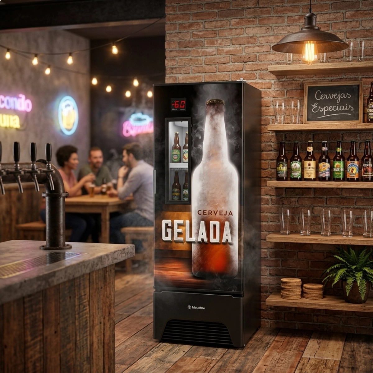 CERVEJEIRA EXPOSITOR DE BEBIDAS PRETO METALFRIO 497L 127V CERVEJEIRA EXPOSITOR DE BEBIDAS PRETO METALFRIO 497L 127V