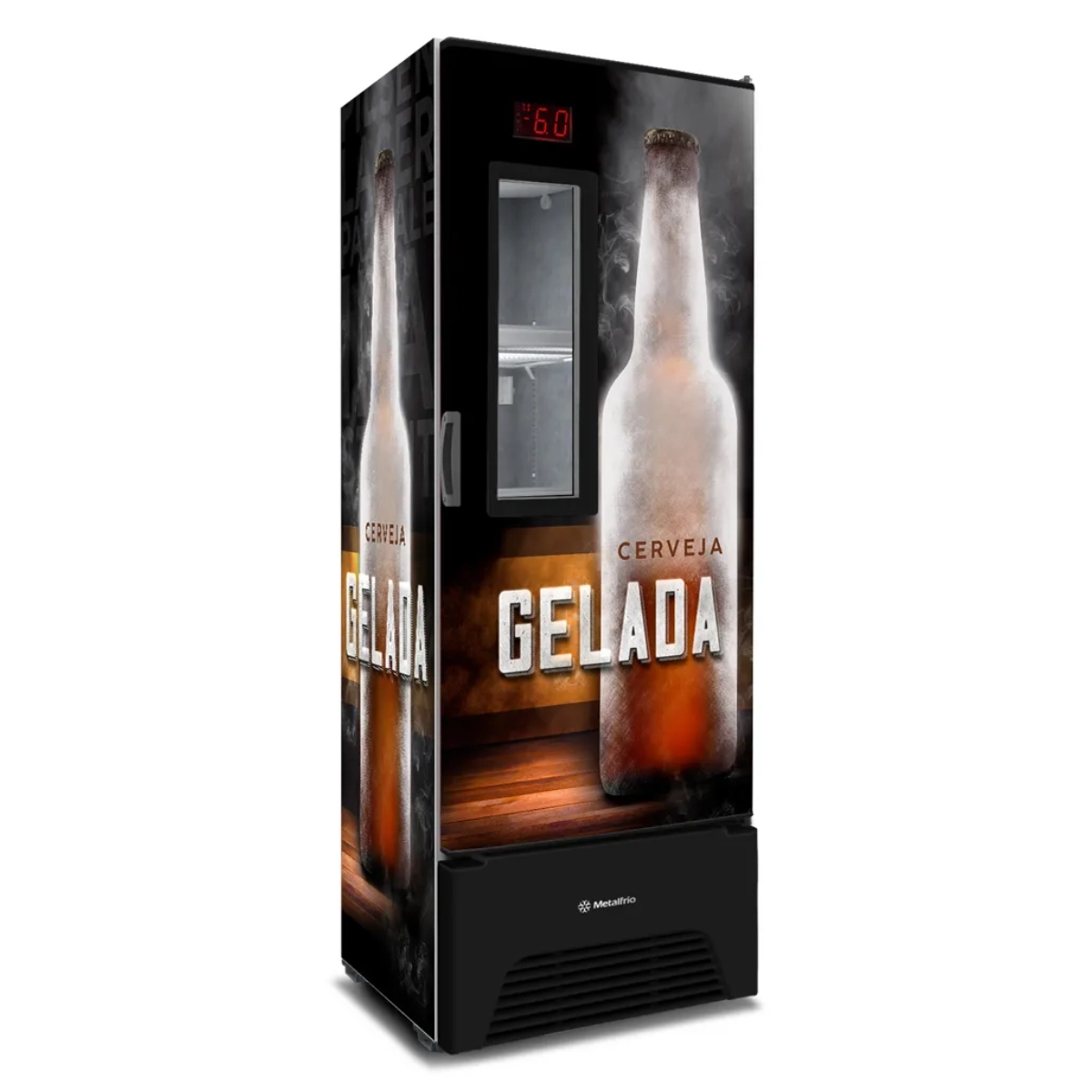CERVEJEIRA EXPOSITOR DE BEBIDAS PRETO METALFRIO 497L 127V
