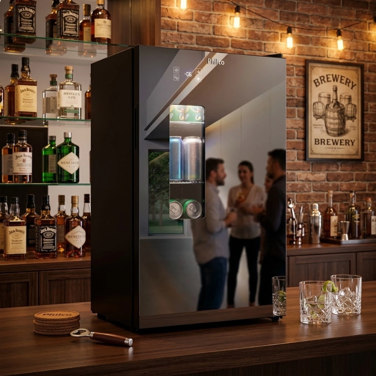 CERVEJEIRA PHILCO 100L PORTA DE VIDRO PCV10A 220V