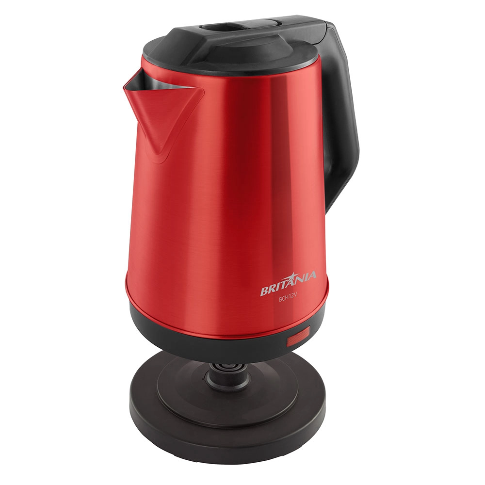 CHALEIRA ELÉTRICA VERMELHA BRITÂNIA INOX 1,9L CHALEIRA ELÉTRICA VERMELHA BRITÂNIA INOX 1,9L