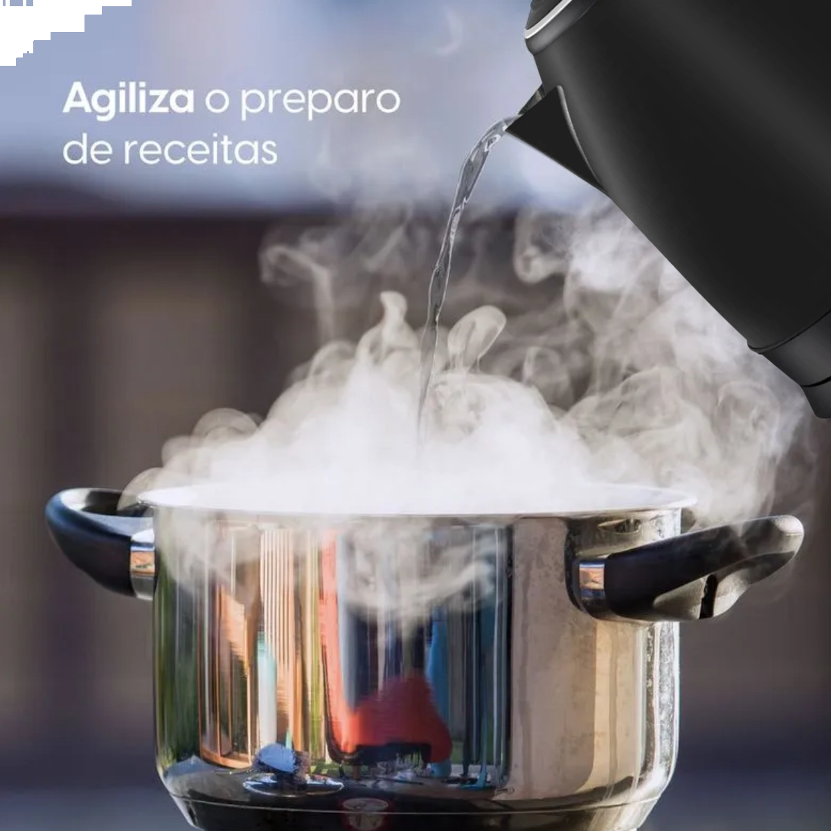 CHALEIRA ELETRICA 127V 2 LITROS INOX BLACK DESLIGAMENTO AUTOMATICO