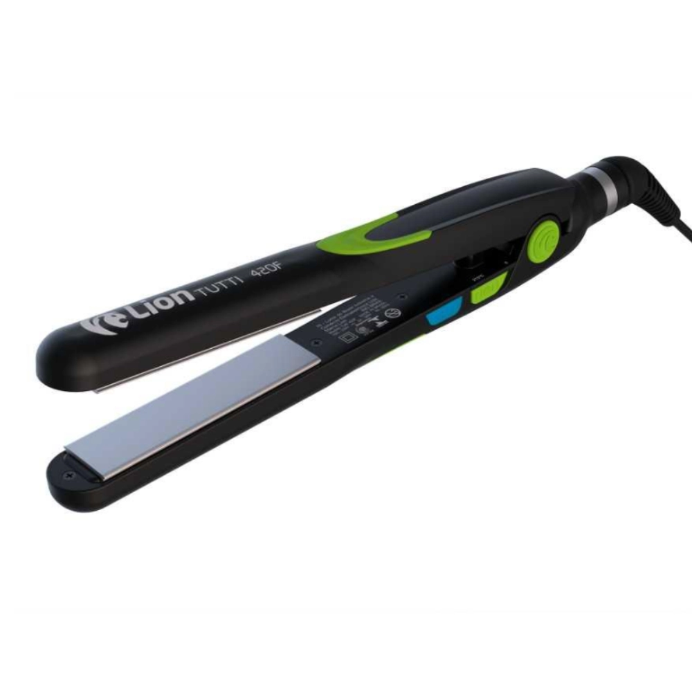 Chapinha de cabelo Lion Tutti 420F preta e verde Bivolt