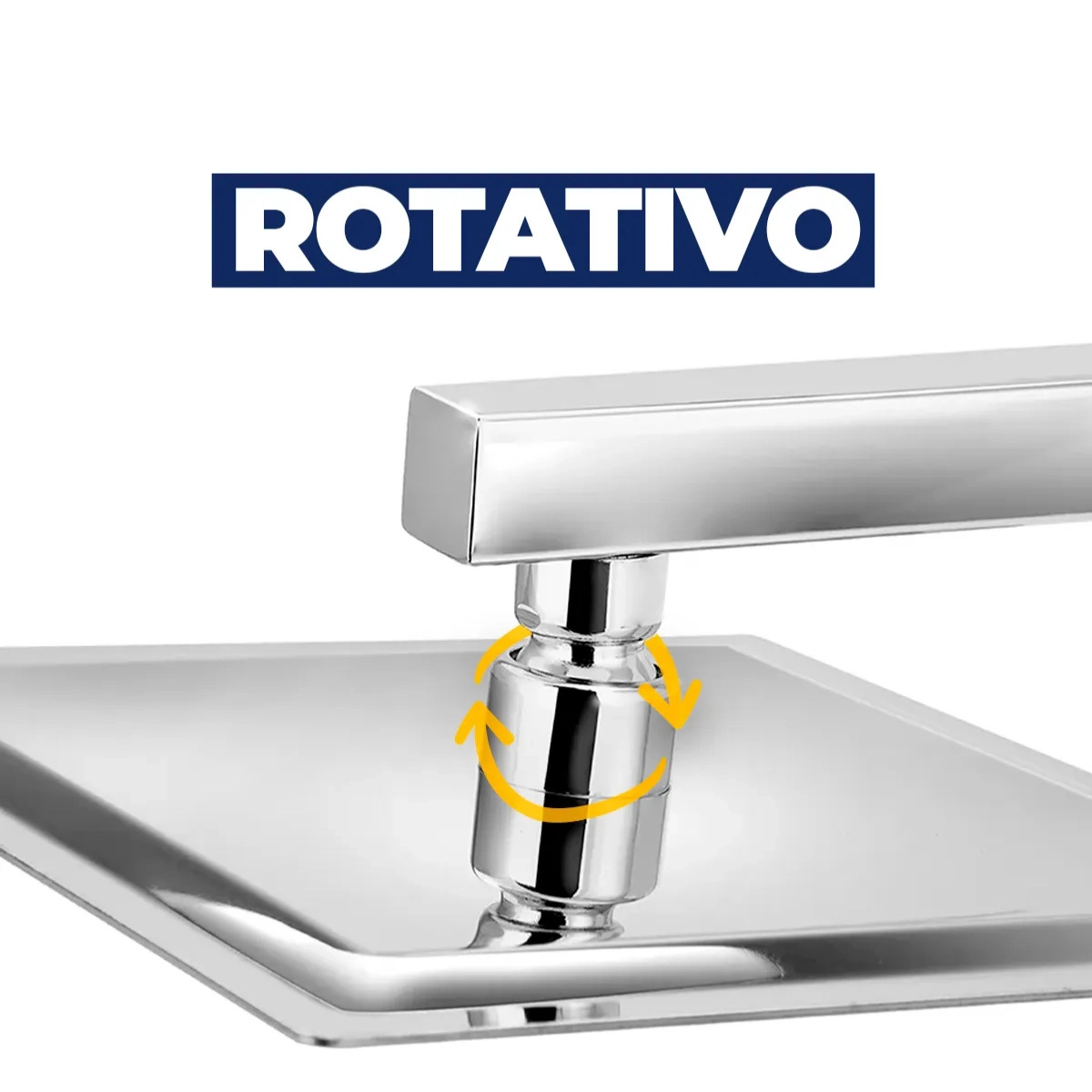 Chuveirao de Pscina Ducha Quadrada Aço Inox 40cm 20x20cm Domum