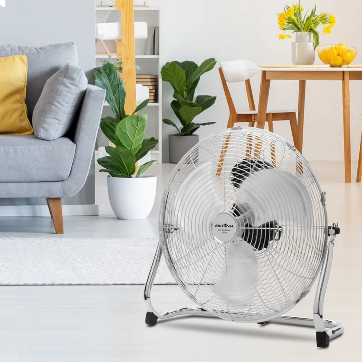 CIRCULADOR DE AR C50 200W OSCILLATION PRATA 220V