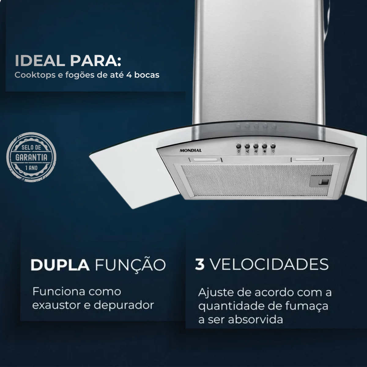 Coifa de Parede Cf60-01 220v/60hz Inox Coifa de Parede Cf60-01 220v/60hz Inox