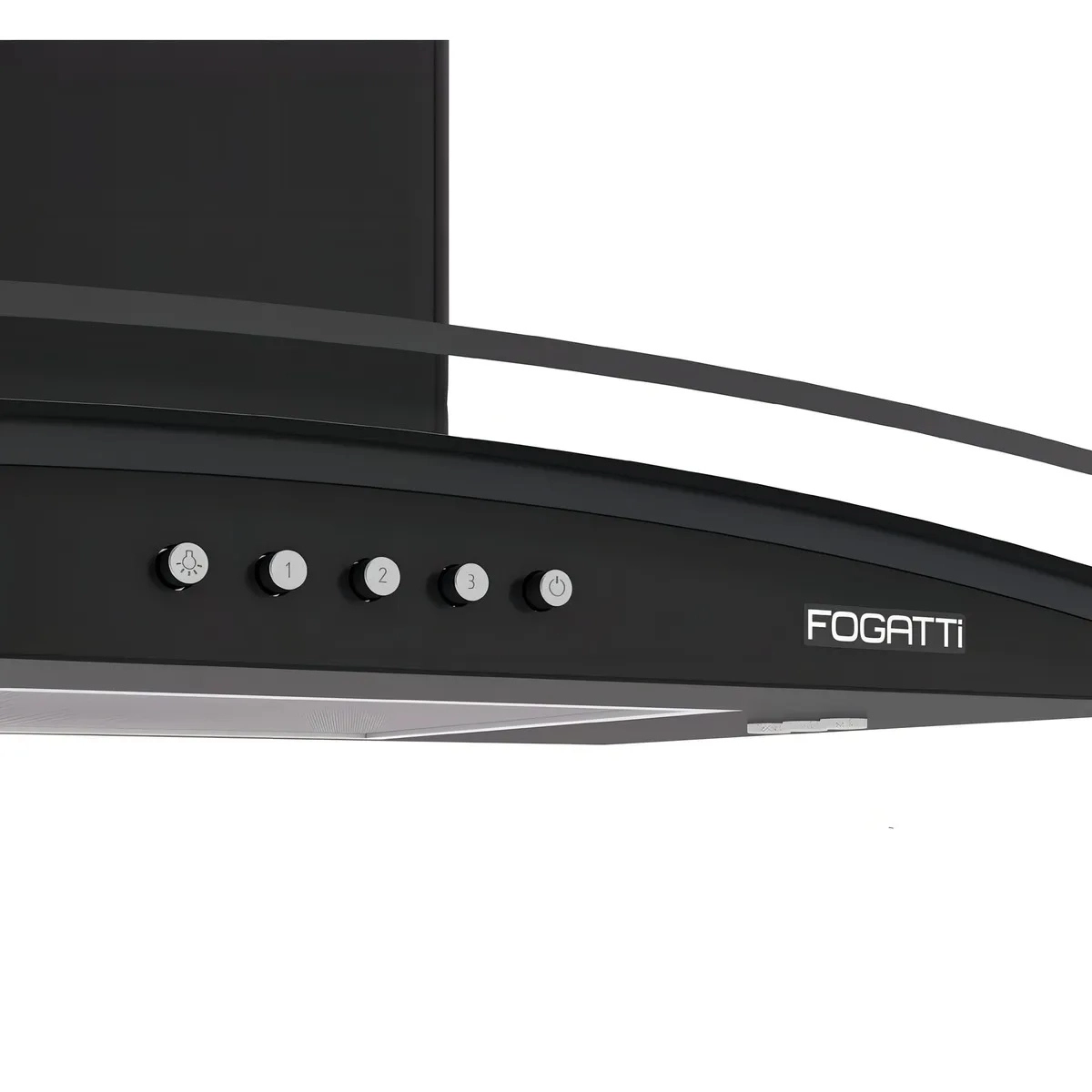 COIFA DE PAREDE CLEAN VIDRO CURVO BLACK 75CM 110V FOGATTI