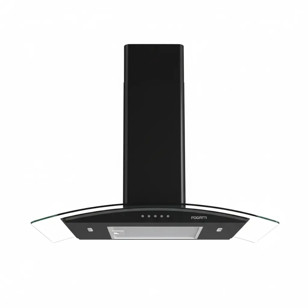 COIFA DE PAREDE CLEAN VIDRO CURVO BLACK 75CM 110V FOGATTI