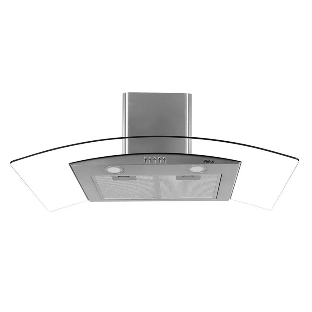 COIFA DE PAREDE CURVA PHILCO INOX DUPLA FILTRAGEM 90CM 127V COIFA DE PAREDE CURVA PHILCO INOX DUPLA FILTRAGEM 90CM 127V