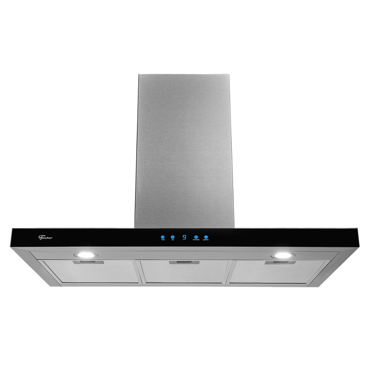 COIFA DE PAREDE INFINITY 90 CM VIDRO DIGITAL TOUCH PRETO 220V - FISCHER 