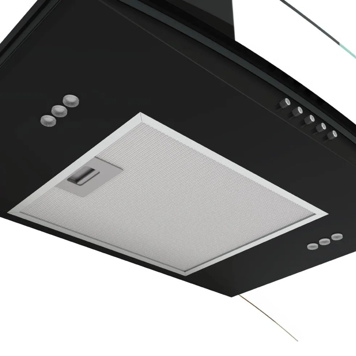 COIFA FOGATTI DE PAREDE CLEAN VIDRO CURVO BLACK 90CM 127V