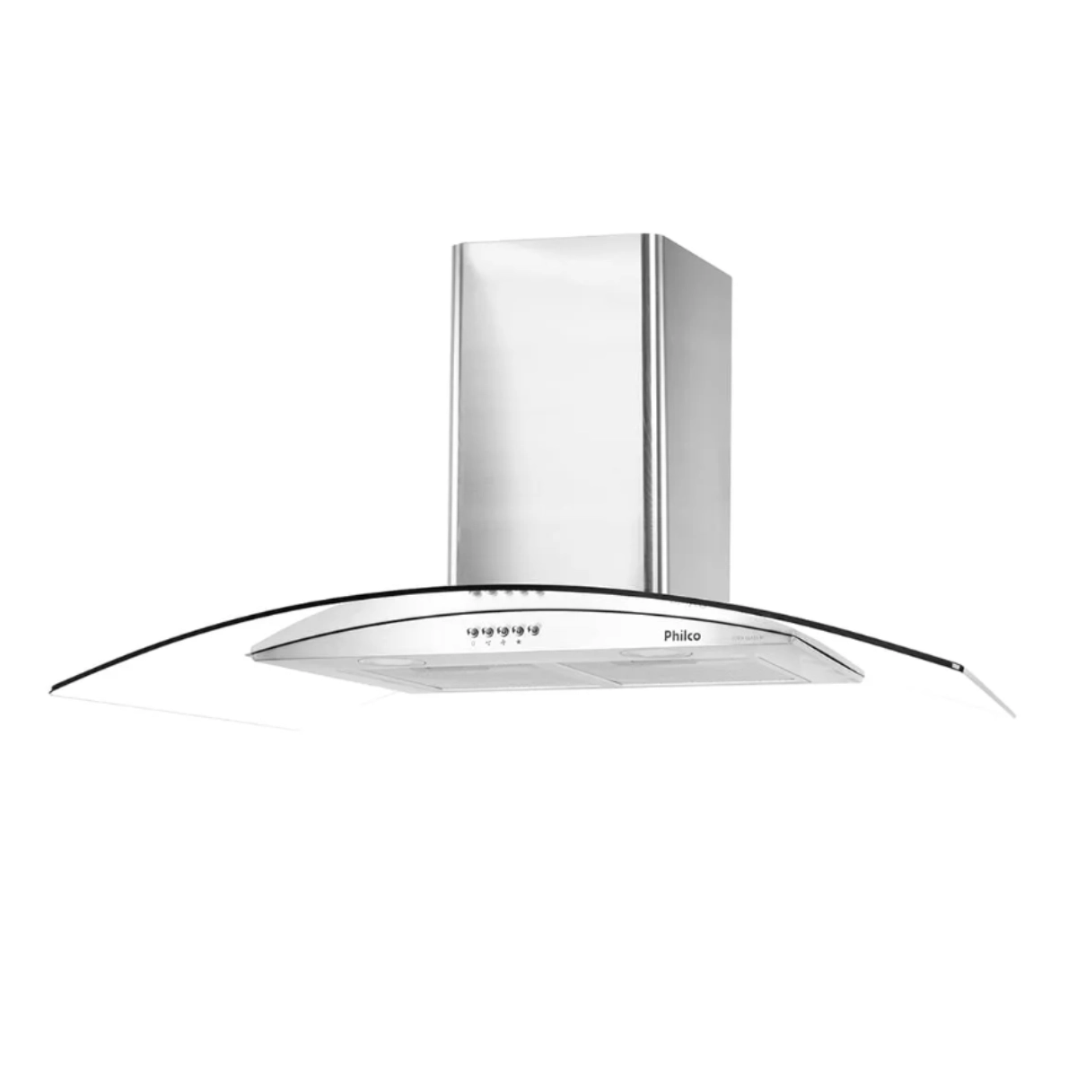 Coifa Philco Glass 90 Inox Vidro Curvo 220V 3 Velocidades, Filtro Lavável Coifa Philco Glass 90 Inox Vidro Curvo 220V 3 Velocidades, Filtro Lavável