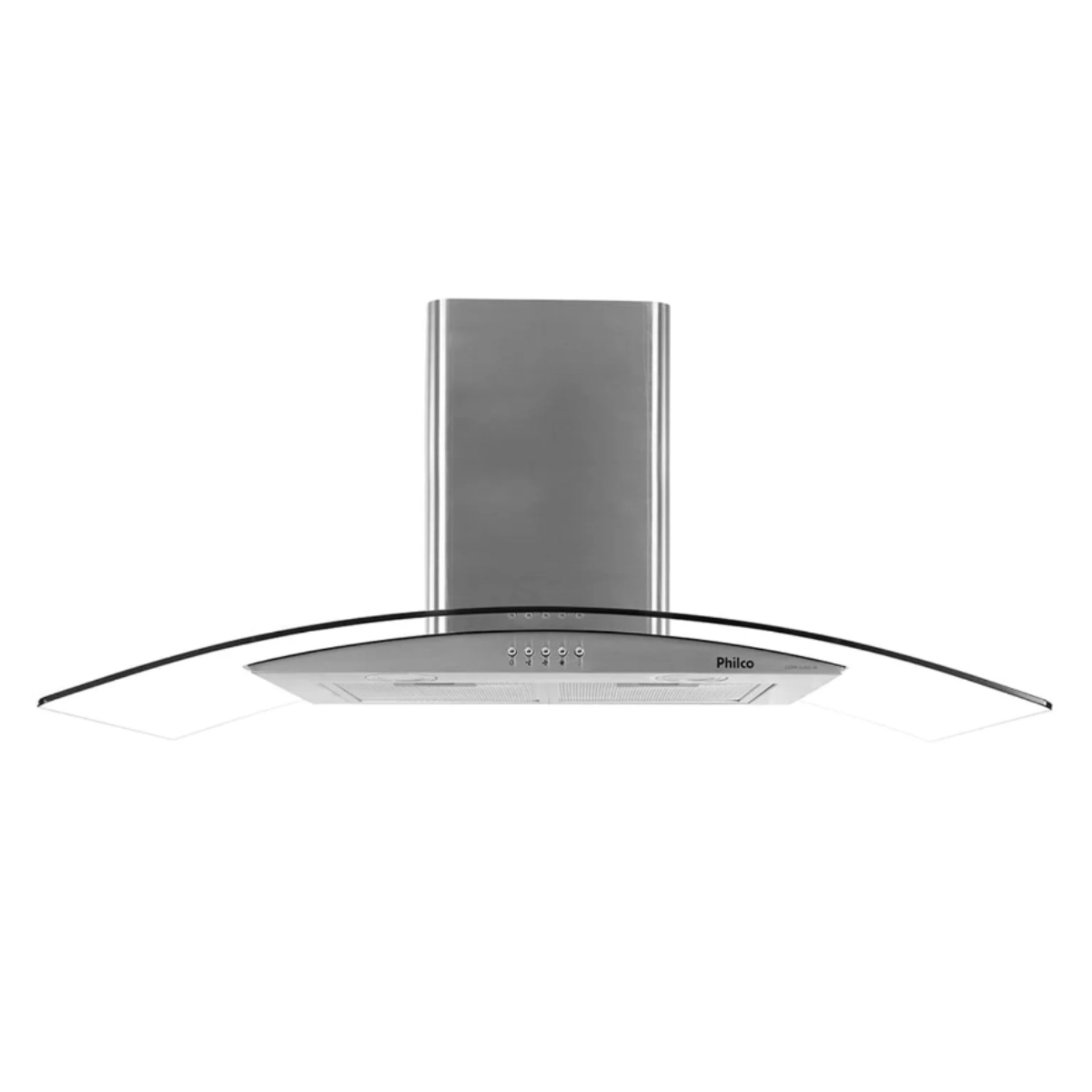 Coifa Philco Glass 90 Inox Vidro Curvo 220V 3 Velocidades, Filtro Lavável