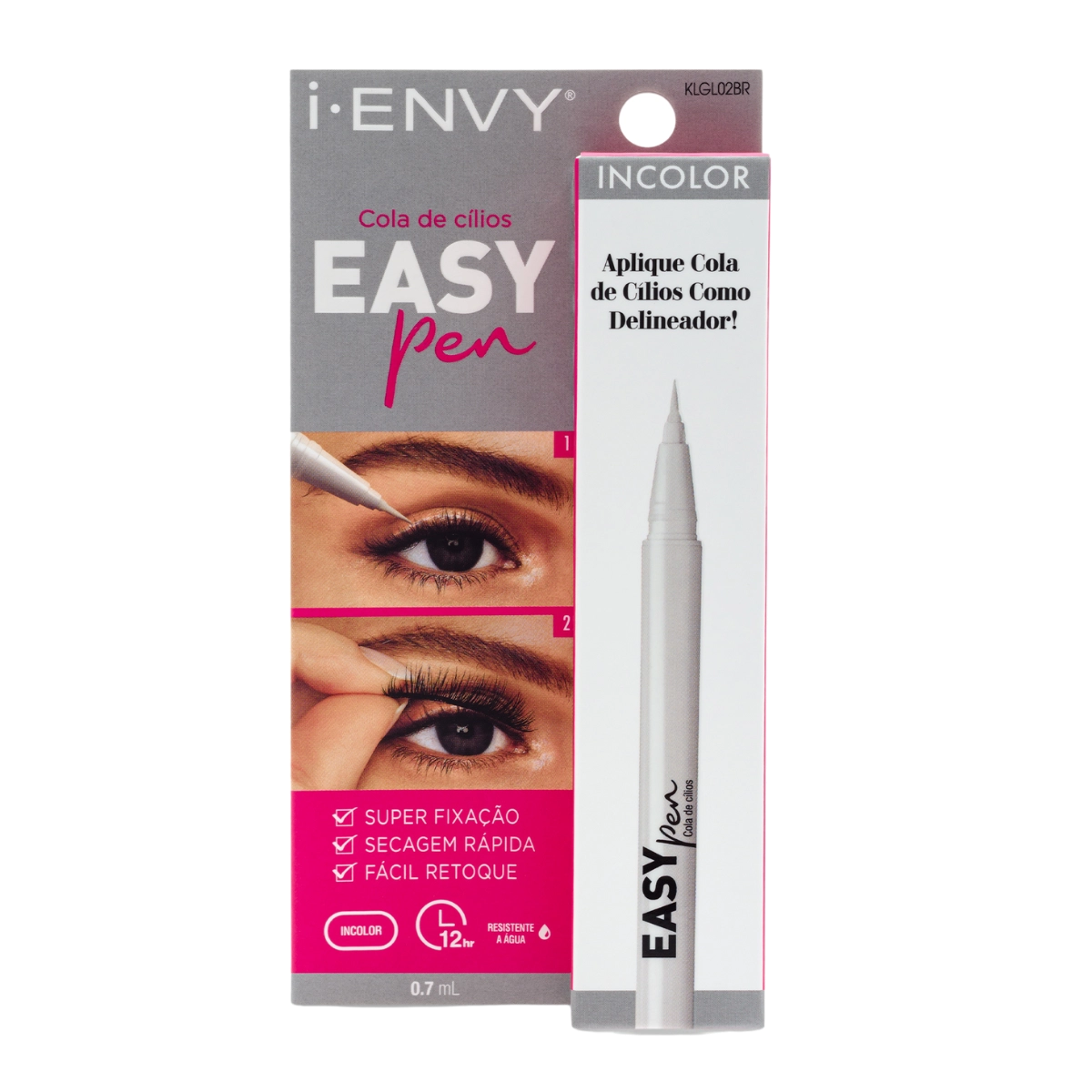 Cola para Cílios Postiços Incolor Delineadora Easy Pen Kiss New York