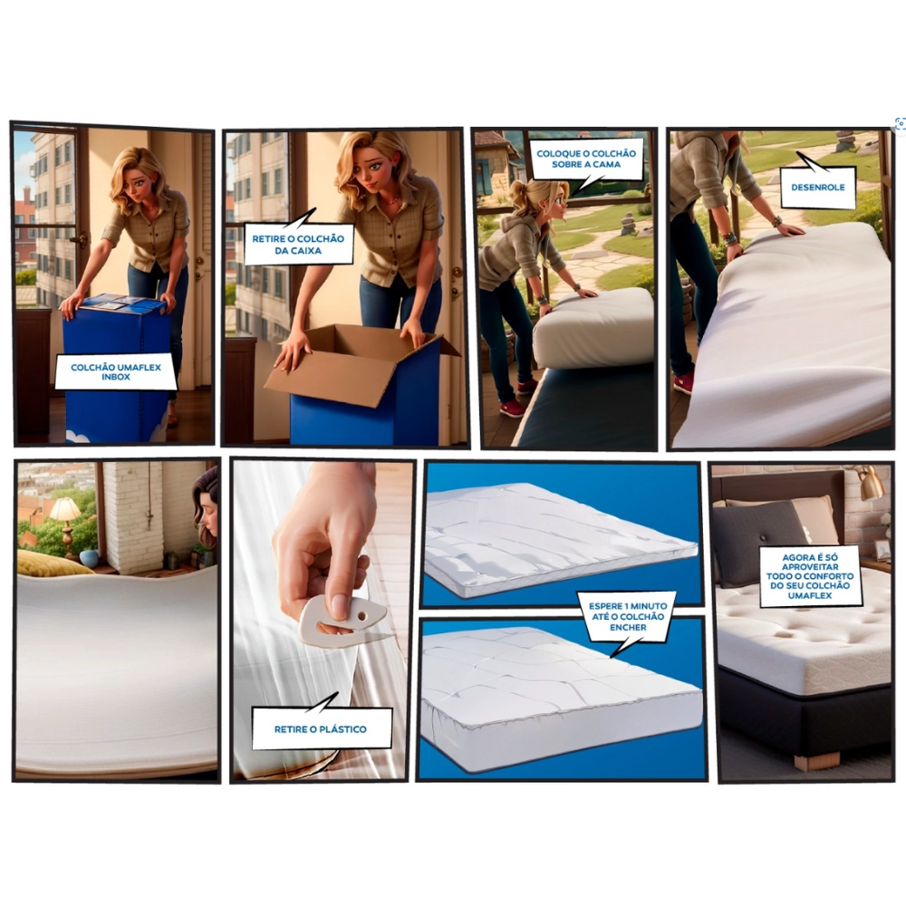 Colchão de Solteiro A Vacuo Viscoelástico FIT VISCO  Conforto, Alívio de Pressão e Otimas Noites de Sono