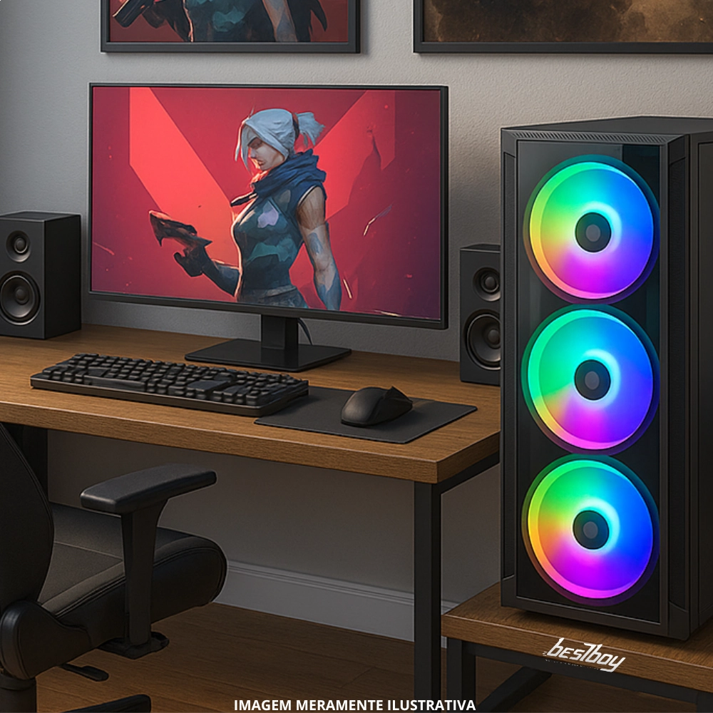 Computador Amd Ryzen 5 5600g Radeon Vega 7 Graphics 16gb Ssd 480gb Windows 10 Gabinete 3147