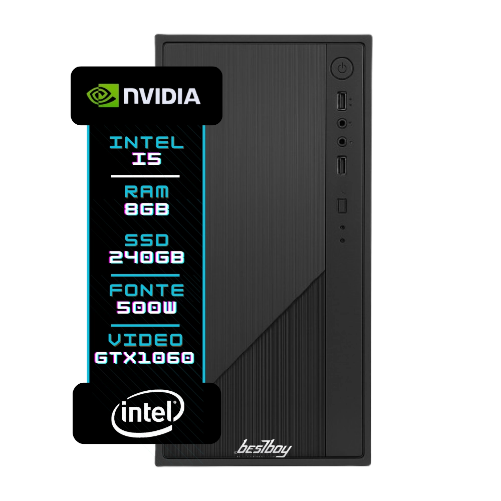 Computador BestPC i5 7 Geração 8GB RAM GTX 1060 SSD 240GB Windows 10 Trial - BESTBOY