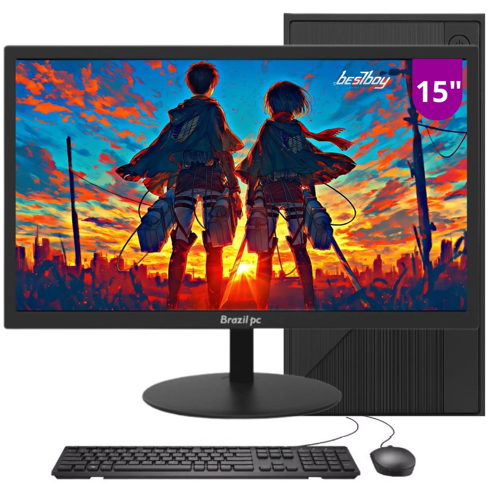 Computador Completo Bestpc Intel I5 8gb Hd 500gb Monitor 15" Windows 10 Trial - BestBoy 