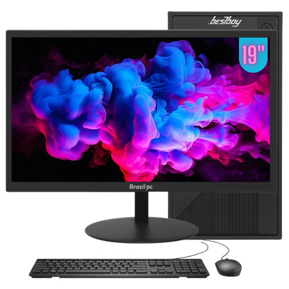 Computador Completo Intel I5 8gb Hd 500gb Monitor 19" Windows 10 Trial - BestBoy 