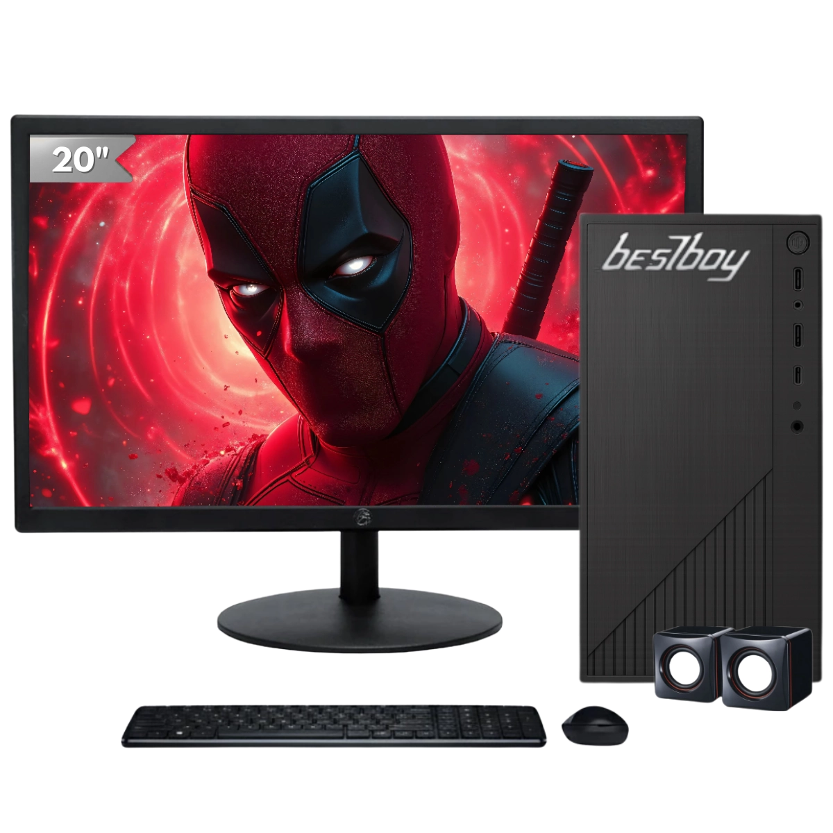 COMPUTADOR GAMER PREMIUM BESTBOY INTEL CORE I5 7º 8GB RAM SSD 240GB 500W MOU TEC MON 20 PRETO