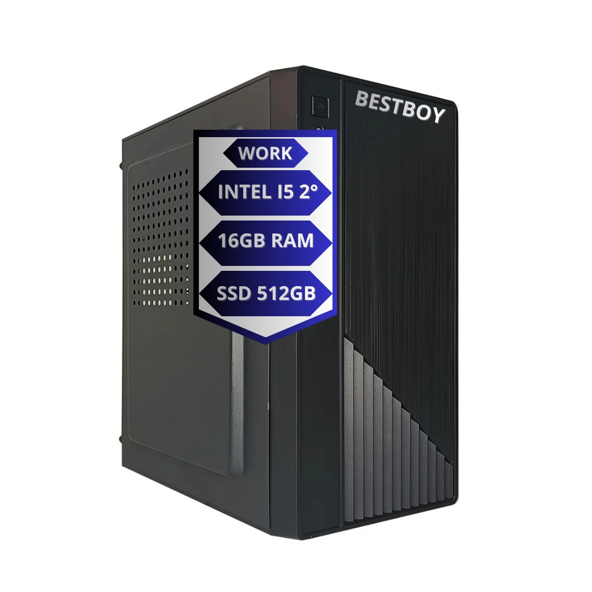 Computador Office Bestboy Intel Core I5 2º 16gb Ram Ssd 512gb 230w Kit Teclado Mouse Monitor 19 Pret