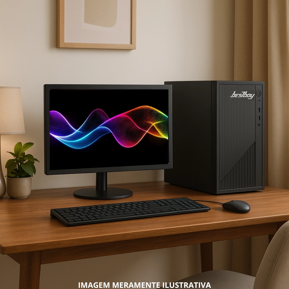 Computador Office Completo Intel Core I3 4gb 500gb Kit Monitor 19 Windows 10 Trial - BestBoy 